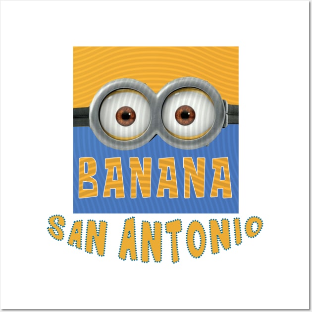 DESPICABLE MINION AMERICA SAN ANTONIO Wall Art by LuckYA